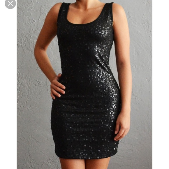 Frederick's of Hollywood Dresses & Skirts - Fredericks Of Hollywood Black Sequin Dress U-Back